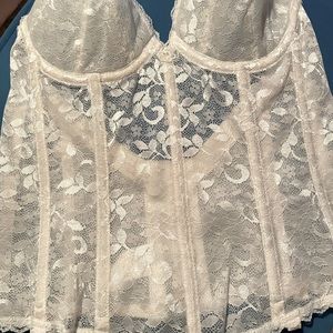 Dominique Embroidered Lace Torsolette/ SALE TODAY ONLY